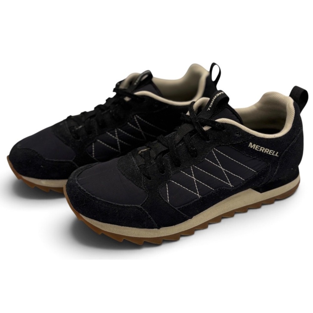 Merrell Alpine J95376 Women's Size 7.5 Black Suede Gum Sole Outdoor Casual Shoes